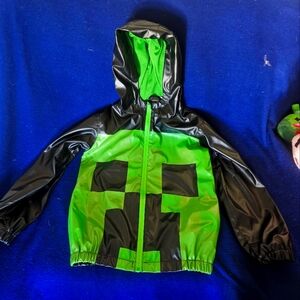 Minecraft kids rain coat